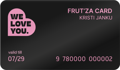 Frut'za Premium loyalty card